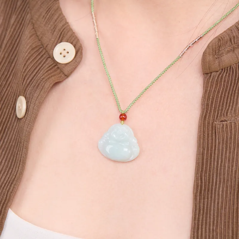 Honglangji Glutinous Jade Jadeite Necklaces Women's-1