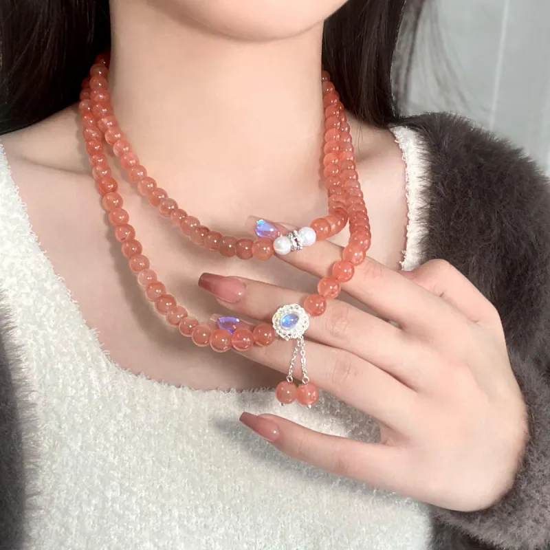 Honglangji Southern Red Agate Necklaces Women's-3