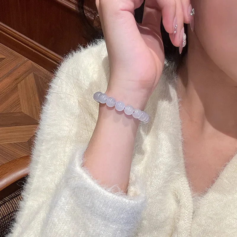 Honglangji Hetian Jade Bracelets Smoky Purple Women's-1