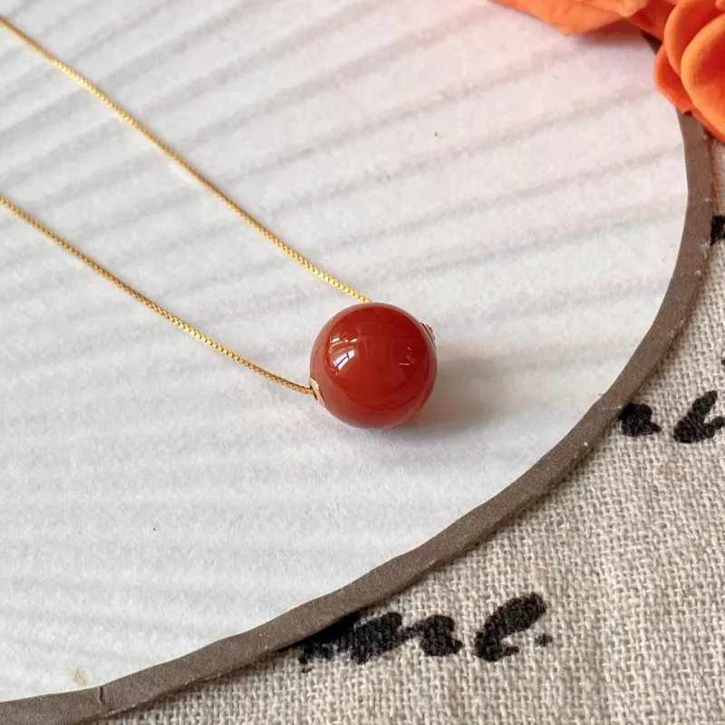 Honglangji Southern Red Agate Necklaces Women's-3