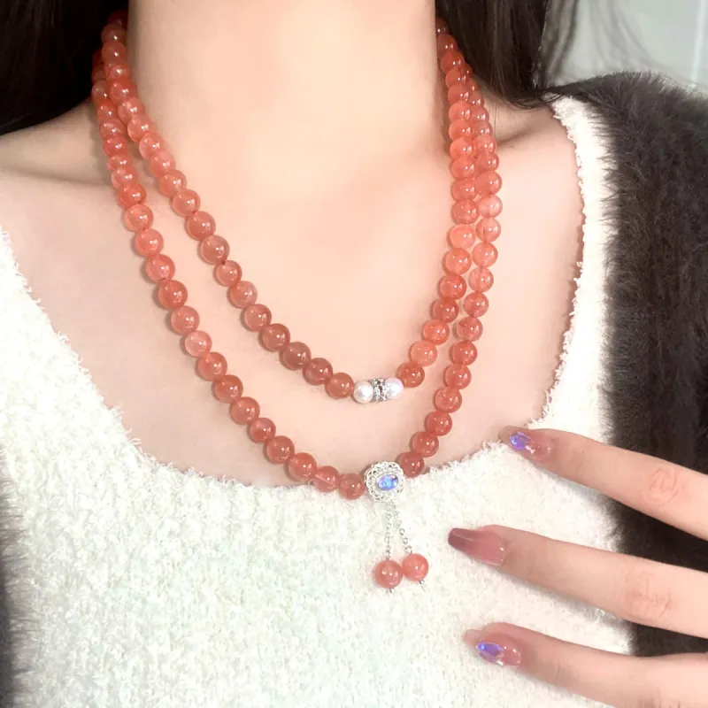 Honglangji Southern Red Agate Necklaces Women's-1