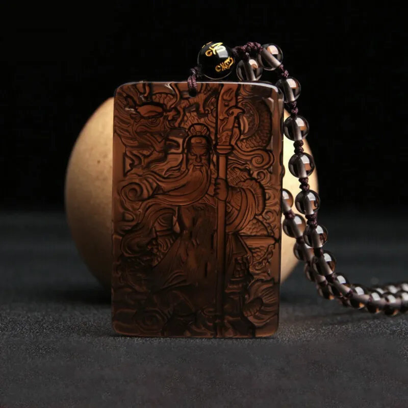 Honglangji Obsidian Necklaces Men's-5