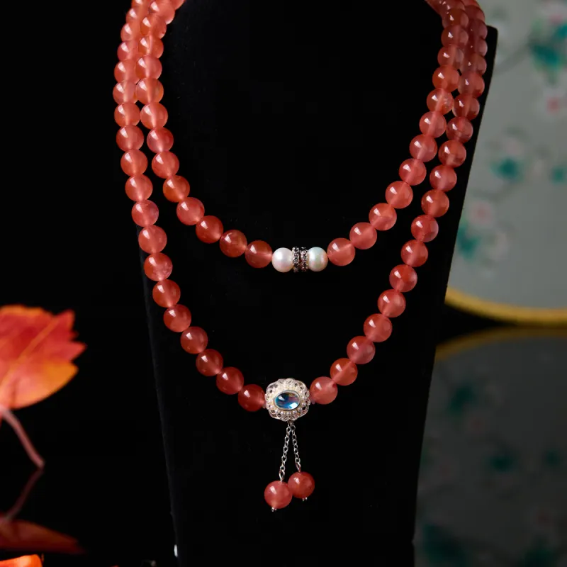Honglangji Southern Red Agate Necklaces Women's-6