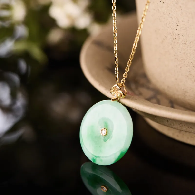 Honglangji Ice Glutinous Jadeite Necklaces Women's-7