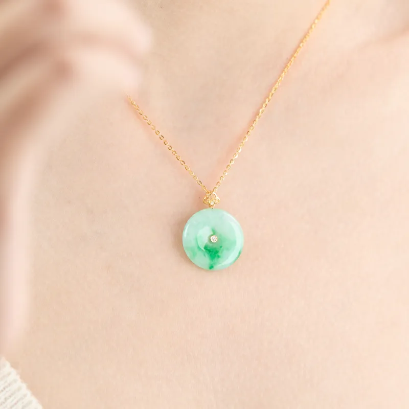 Honglangji Ice Glutinous Jadeite Necklaces Women's-1
