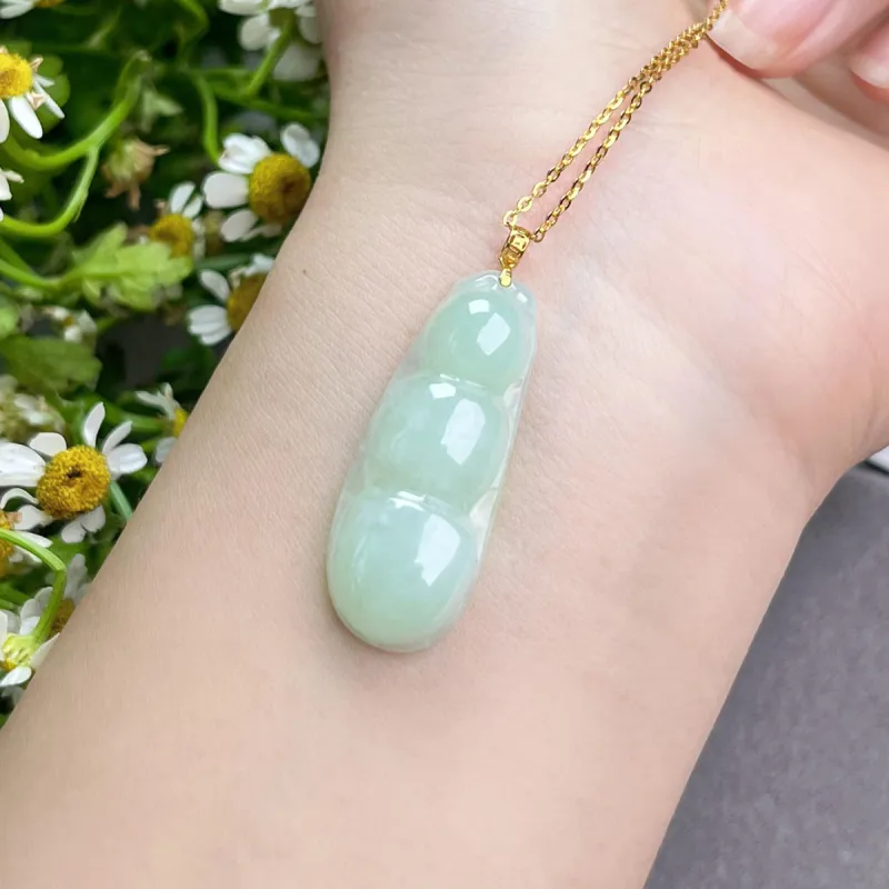 Honglangji Ice Glutinous Jadeite Necklace Women's-7