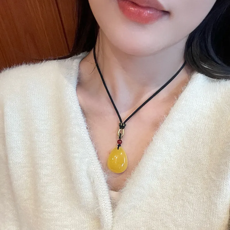 Honglangji Beeswax Necklaces Women's-4