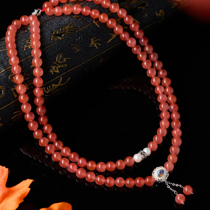 Honglangji Southern Red Agate Necklaces Women's-7