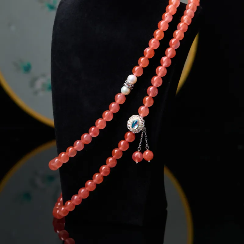 Honglangji Southern Red Agate Necklaces Women's-4