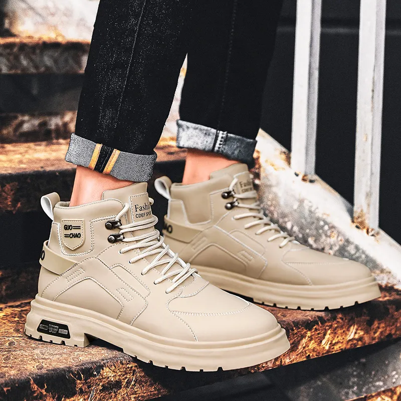TFKY Ankle Boots Unisex Black/Beige-14