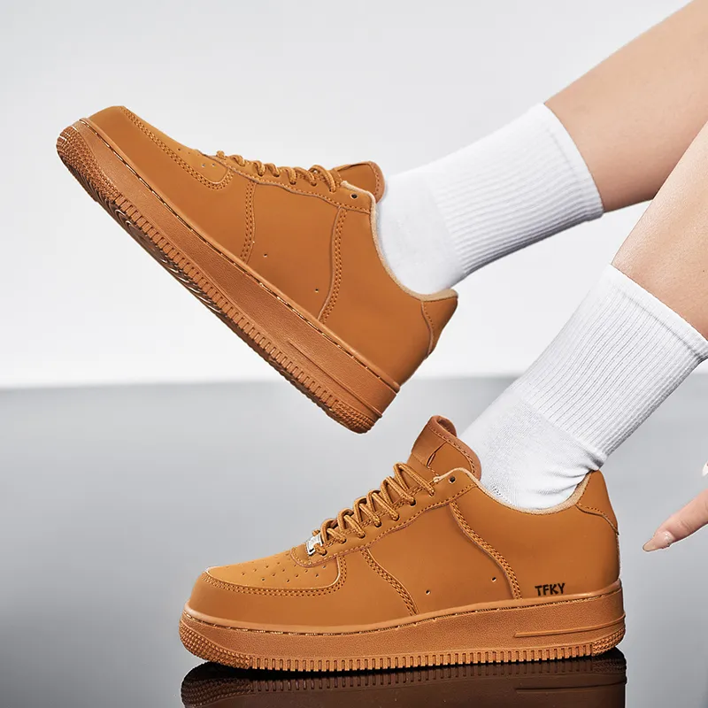 TFKY Skateboard Shoes Unisex Low Top All White/Milk Coffee/Wheat/Chameleon Color Changing In Sunlight/Black-3