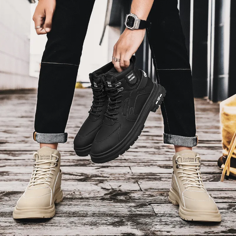 TFKY Ankle Boots Unisex Black/Beige-15