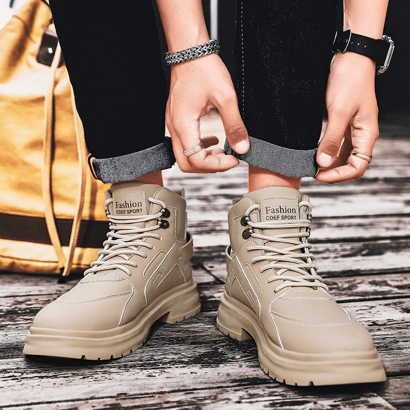 TFKY Ankle Boots Unisex Black/Beige-12