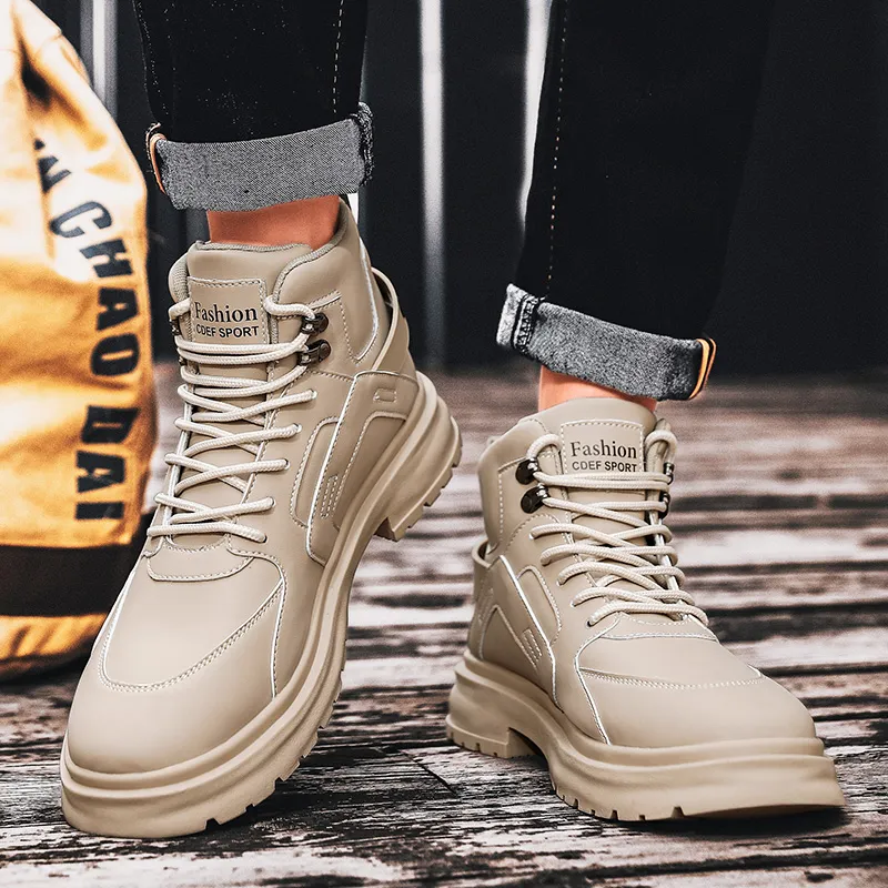 TFKY Ankle Boots Unisex Black/Beige-13