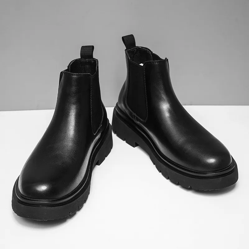TFKY Short Chelsea Boots Men's Black-6