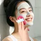 [Super Cute Facial Cleansing Pads]Pink+Green 2-Pack with Free Storage Box 1 Pc