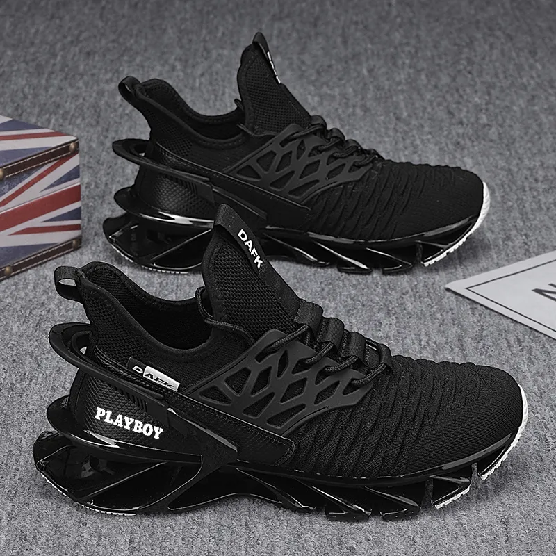 Playboy Running Shoes Men Low Top Black/White-4