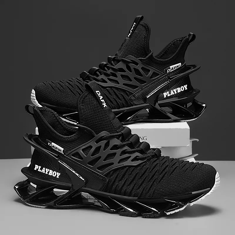 Playboy Running Shoes Men Low Top Black/White-3
