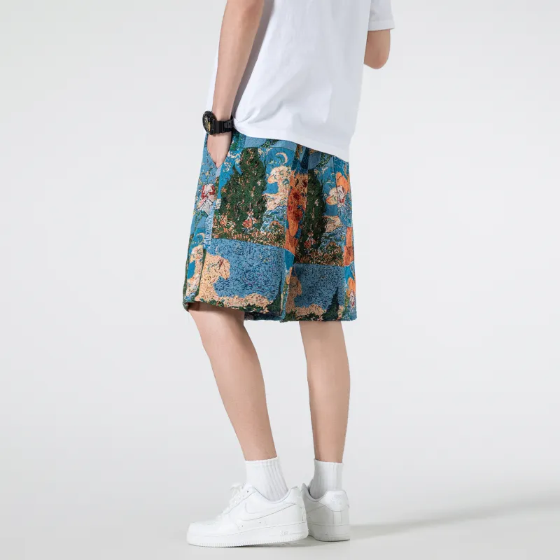 ARCANEFUNK Casual Shorts Unisex Tahitian Blue-3