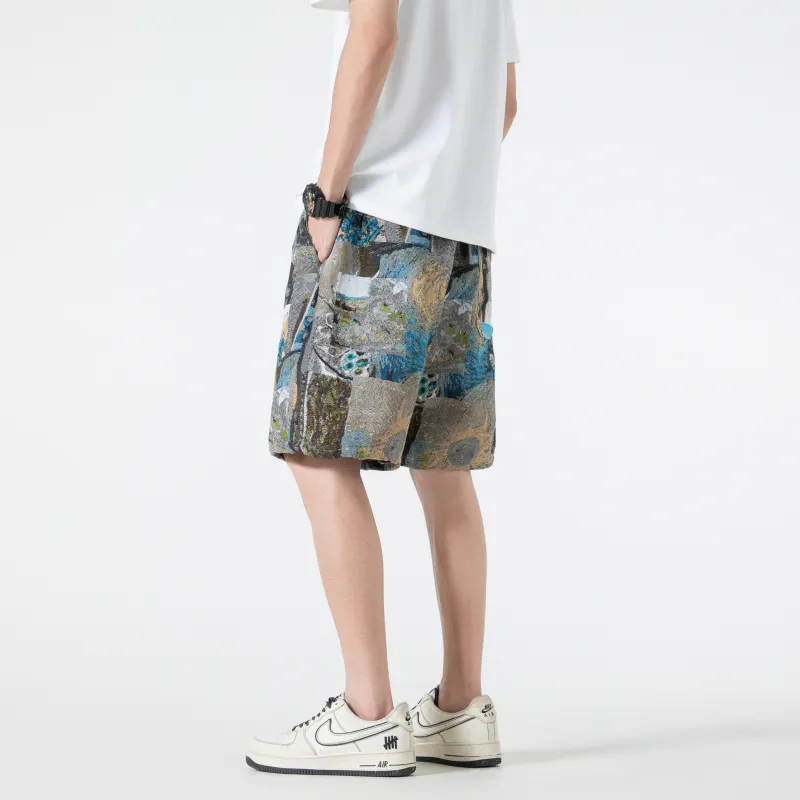 ARCANEFUNK Casual Shorts Unisex Prussian Blue-3