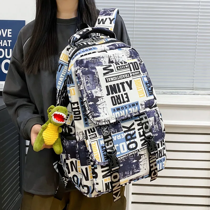 Three Ducklings Nylon Backpack Regular Unisex Multicolor-2