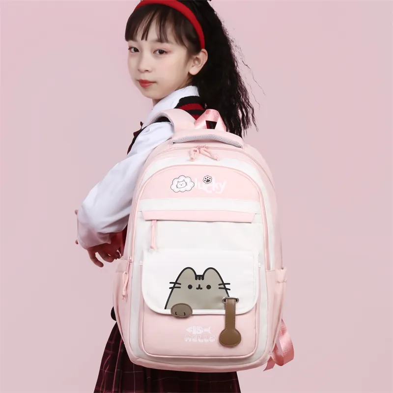 Three Ducklings Oxford Backpack Regular Women's Black/Pink/Green/Violet/Light Gray-3
