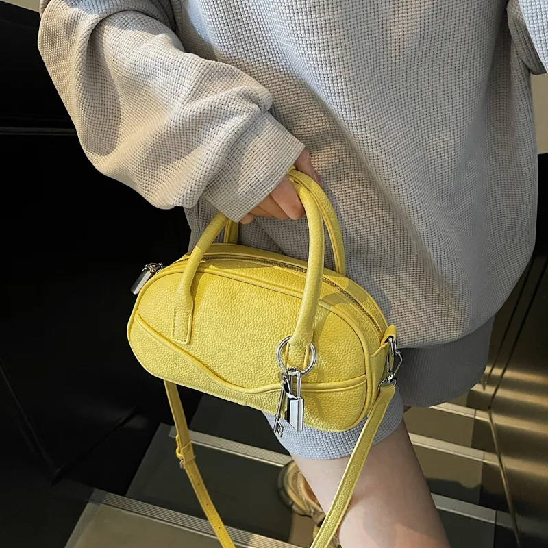 Three Ducklings PU One Shoulder Handbag Women's Ecru/Pink/Yellow/Black-9