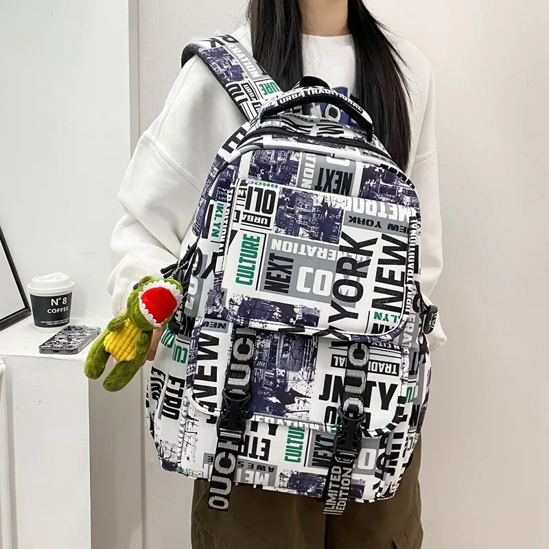 Three Ducklings Nylon Backpack Regular Unisex Multicolor-10