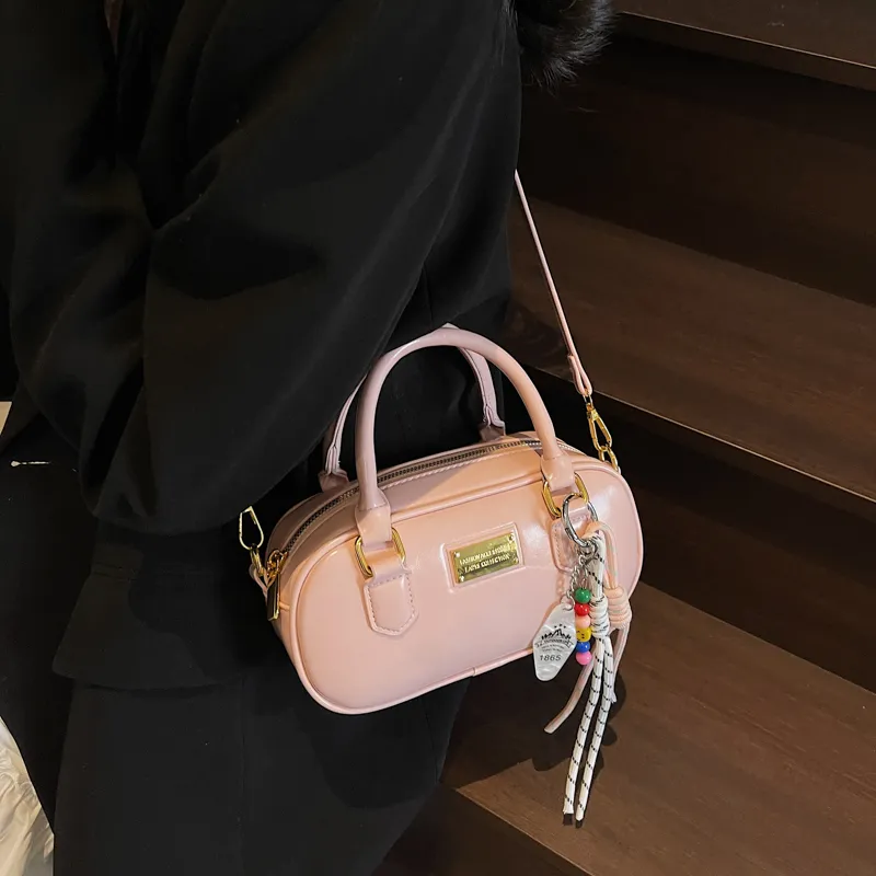 Three Ducklings PU Handbag Women's Ecru/Pink/Green/Black-6