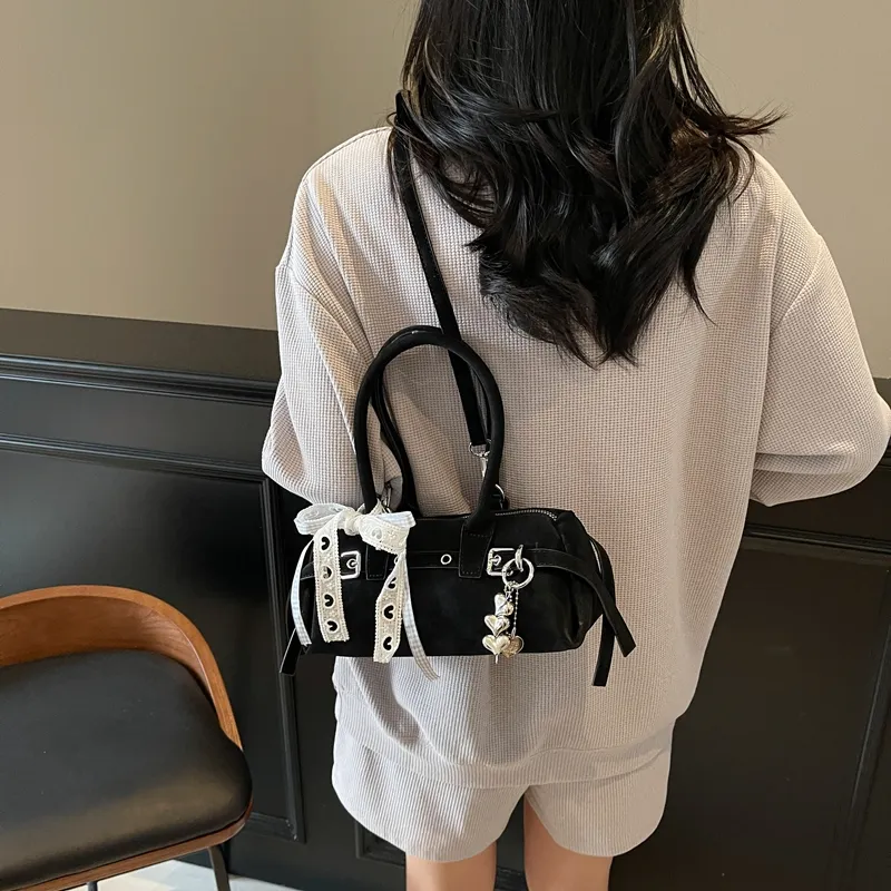 Three Ducklings PU Shoulder Bag Crossbody Bag Handbag Regular Women's Ecru/Blue/Pink/Black-15