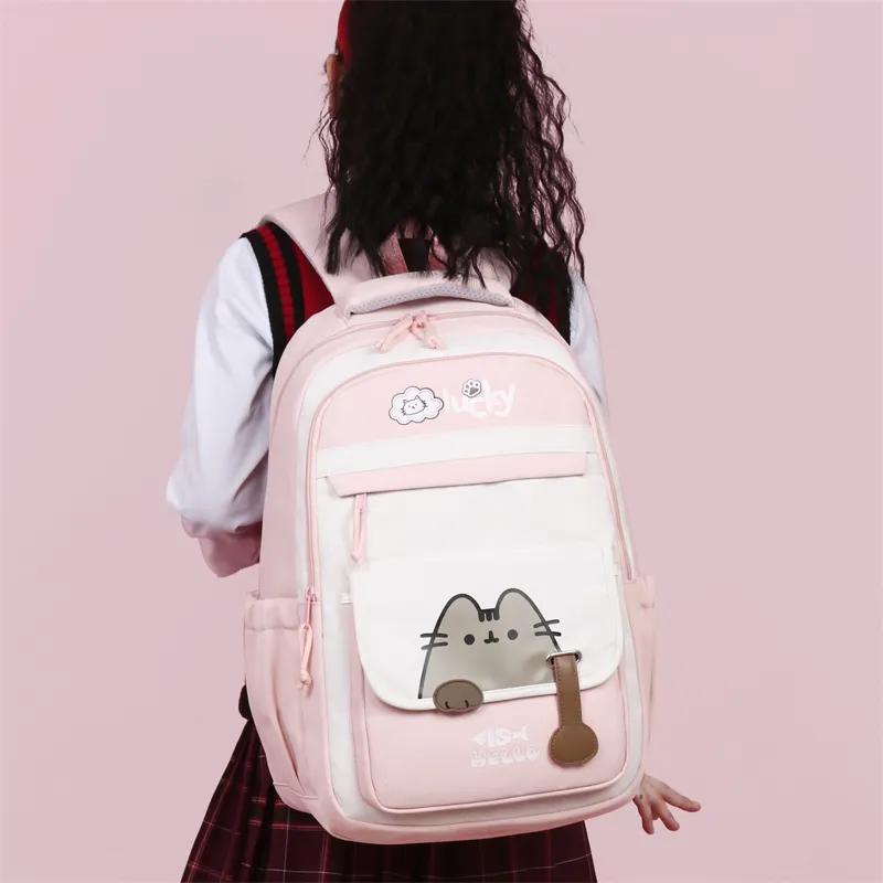 Three Ducklings Oxford Backpack Regular Women's Black/Pink/Green/Violet/Light Gray-4