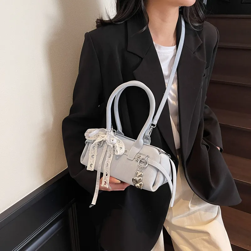 Three Ducklings PU Shoulder Bag Crossbody Bag Handbag Regular Women's Ecru/Blue/Pink/Black-6