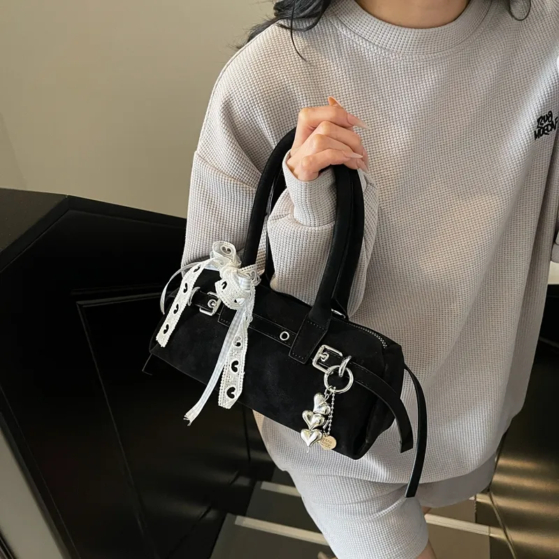 Three Ducklings PU Shoulder Bag Crossbody Bag Handbag Regular Women's Ecru/Blue/Pink/Black-13