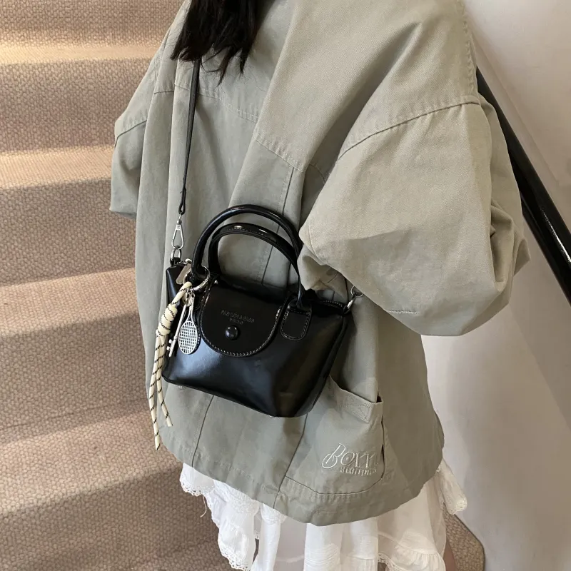 Three Ducklings PU Handbag Women's Ecru/Black/Pink/Brown-7
