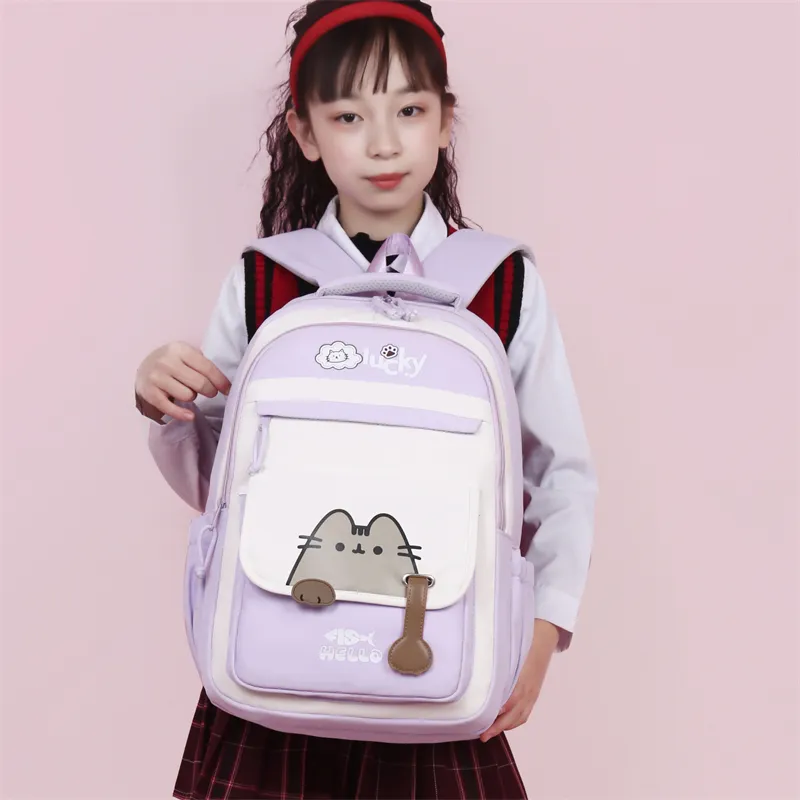 Three Ducklings Oxford Backpack Regular Women's Black/Pink/Green/Violet/Light Gray-7