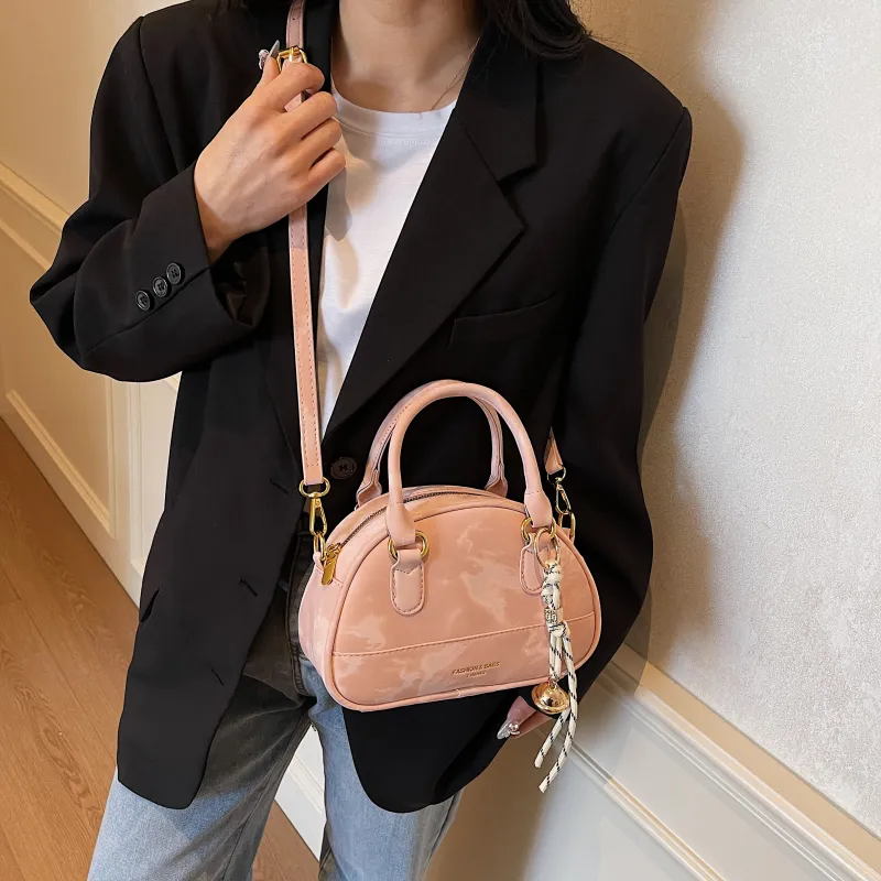 Three Ducklings PU Handbag Regular Women's Ecru/Black/Pink/Silver-11