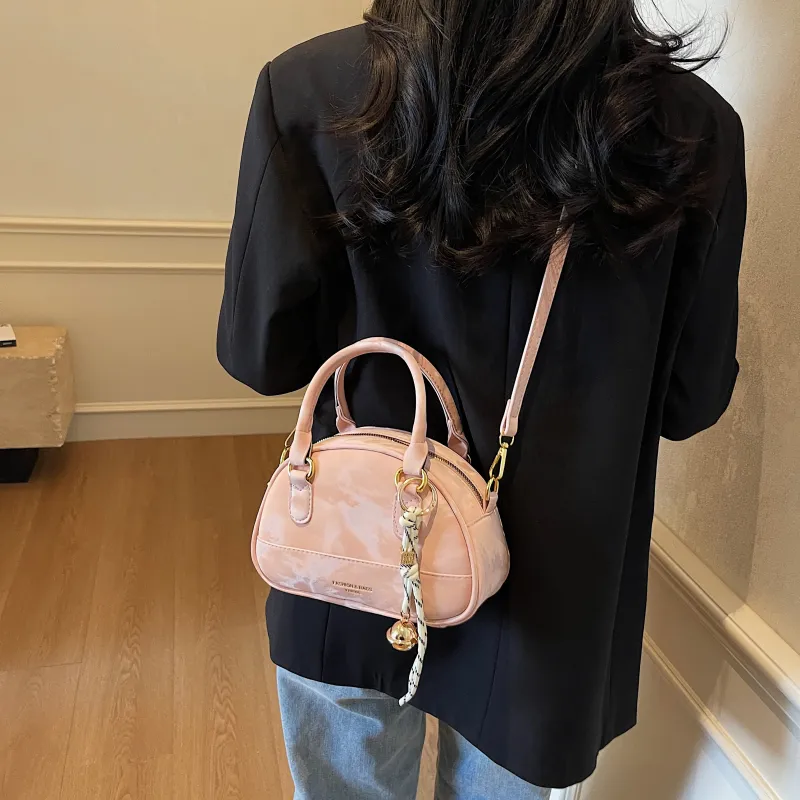 Three Ducklings PU Handbag Regular Women's Ecru/Black/Pink/Silver-10
