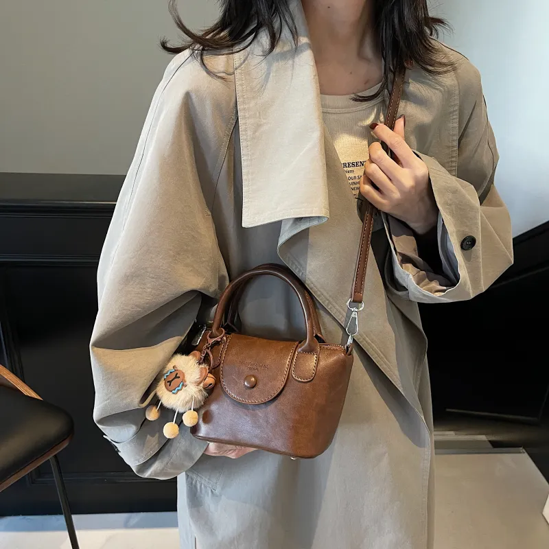 Three Ducklings PU Handbag Women's Ecru/Black/Dark Coffee/Coffee-11