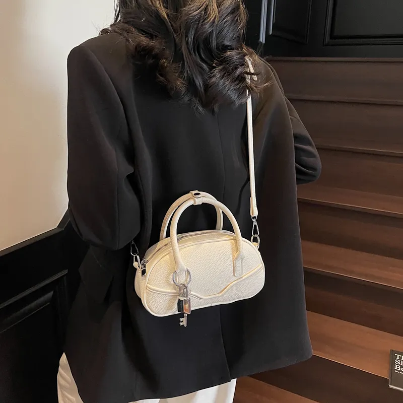 Three Ducklings PU One Shoulder Handbag Women's Ecru/Pink/Yellow/Black-2