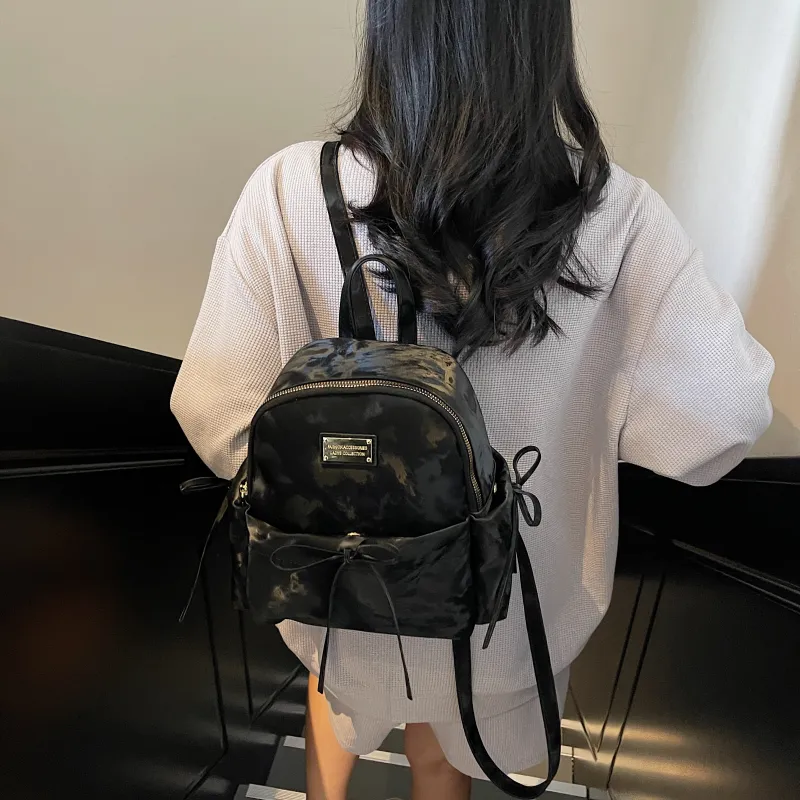 Three Ducklings PU Backpack Women's Ecru/Silver/Pink/Black-11