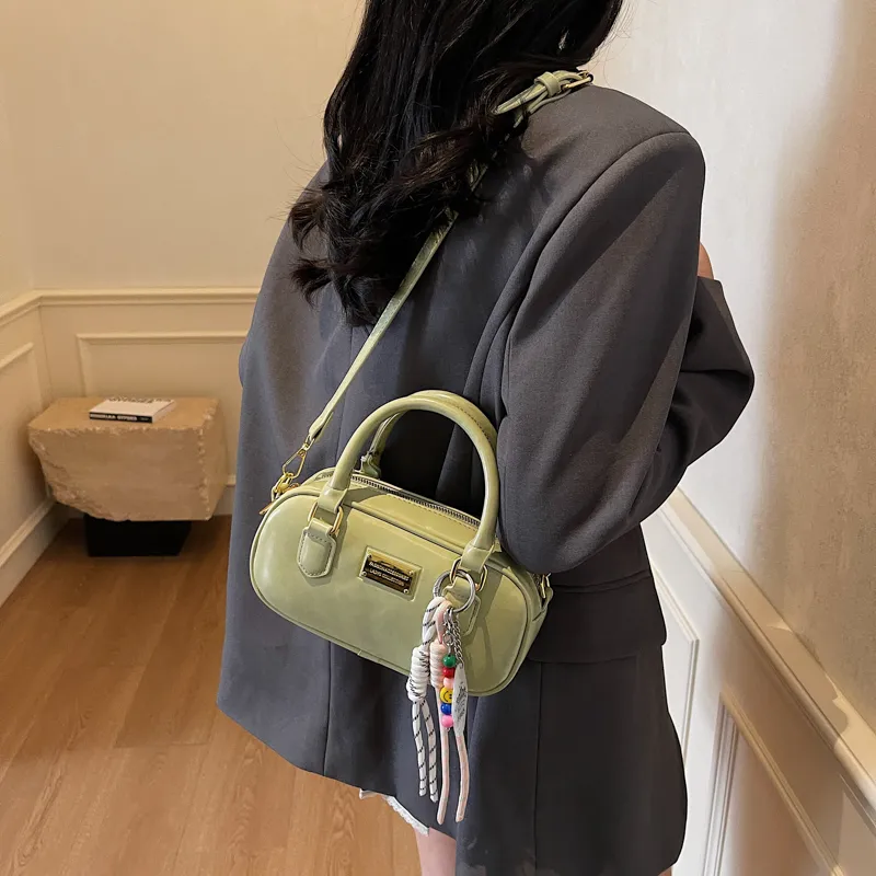 Three Ducklings PU Handbag Women's Ecru/Pink/Green/Black-10