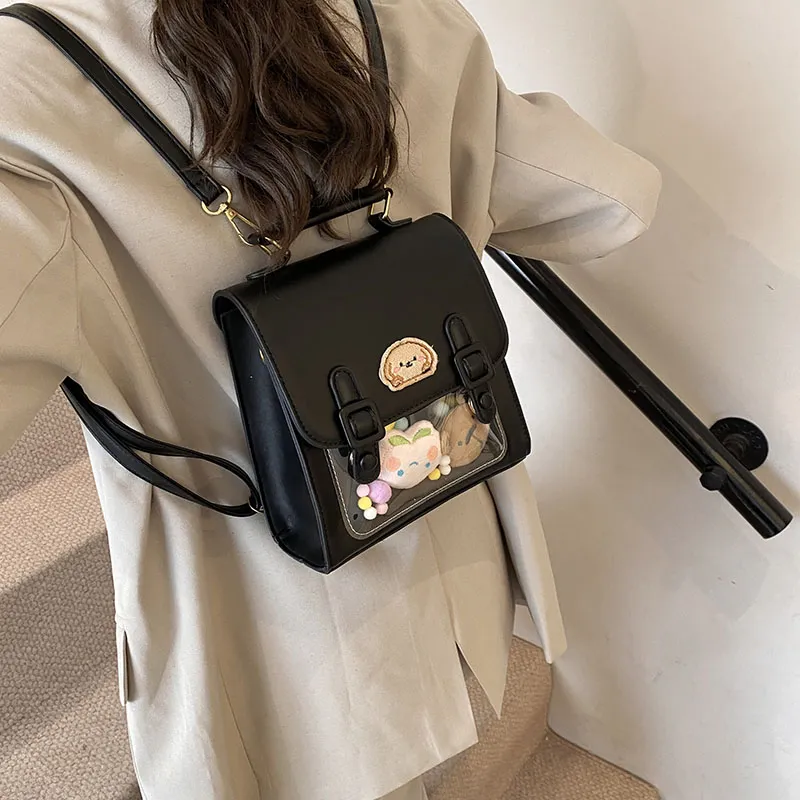 Three Ducklings PU Backpack Regular Women's Ecru/Light Coffee/Coffee/Black-15