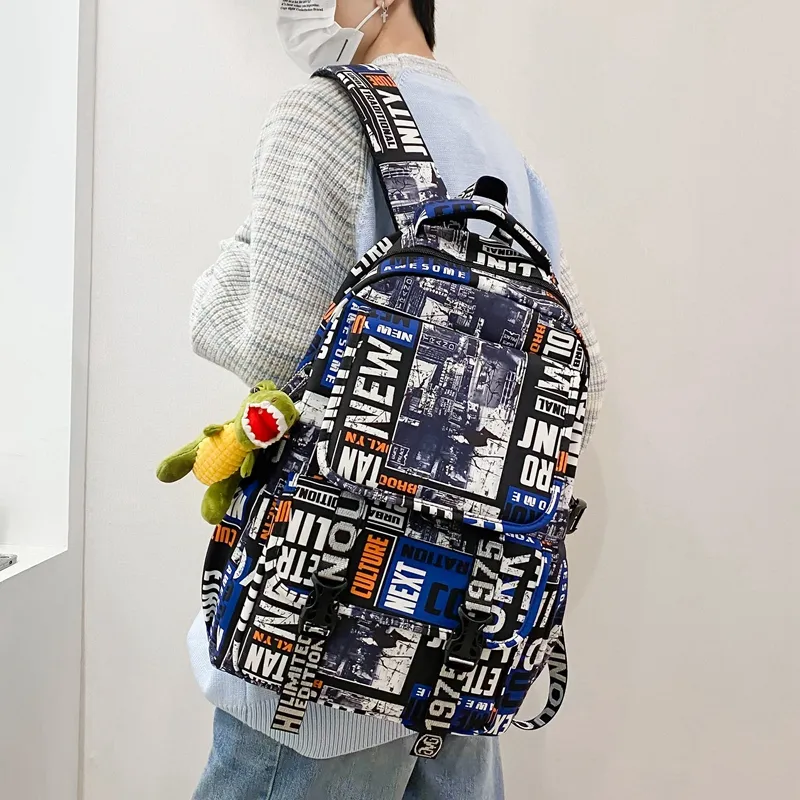 Three Ducklings Nylon Backpack Regular Unisex Multicolor-13
