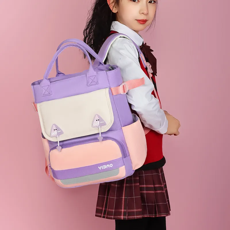 Three Ducklings Oxford Backpack Women's Pink/Blue/Green/Gray/Violet-10