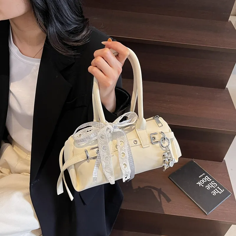 Three Ducklings PU Shoulder Bag Crossbody Bag Handbag Regular Women's Ecru/Blue/Pink/Black-1
