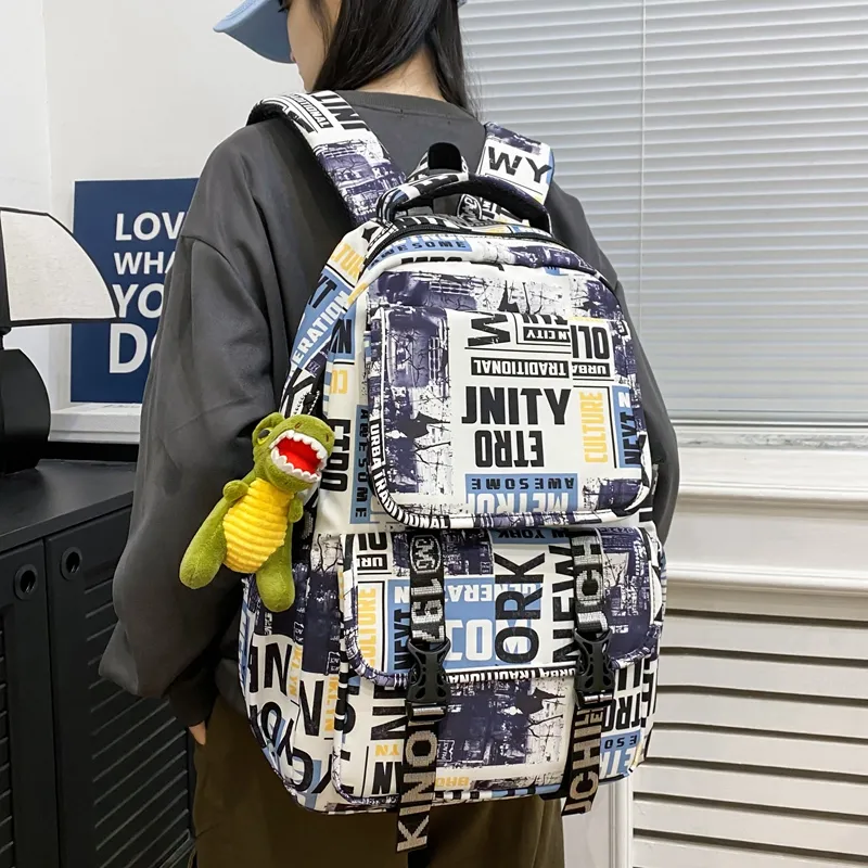 Three Ducklings Nylon Backpack Regular Unisex Multicolor-1
