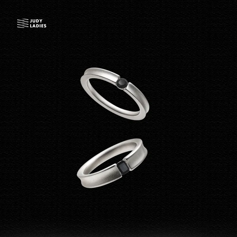 JUDY LADIE'S S925 Silver Rings Unisex-1
