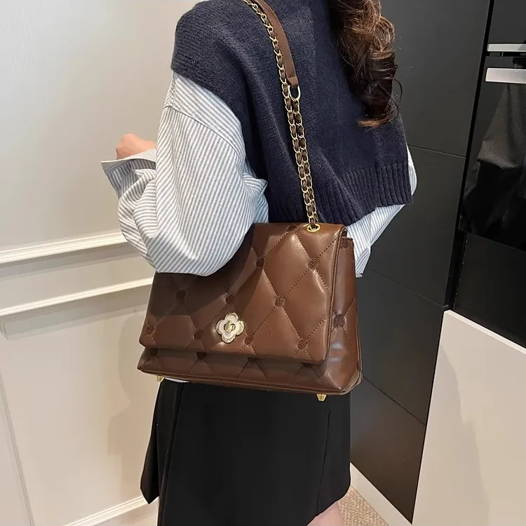 TTaG．baG PU Shoulder Bag Regular Women's Black/Coffee/Pink/White-13