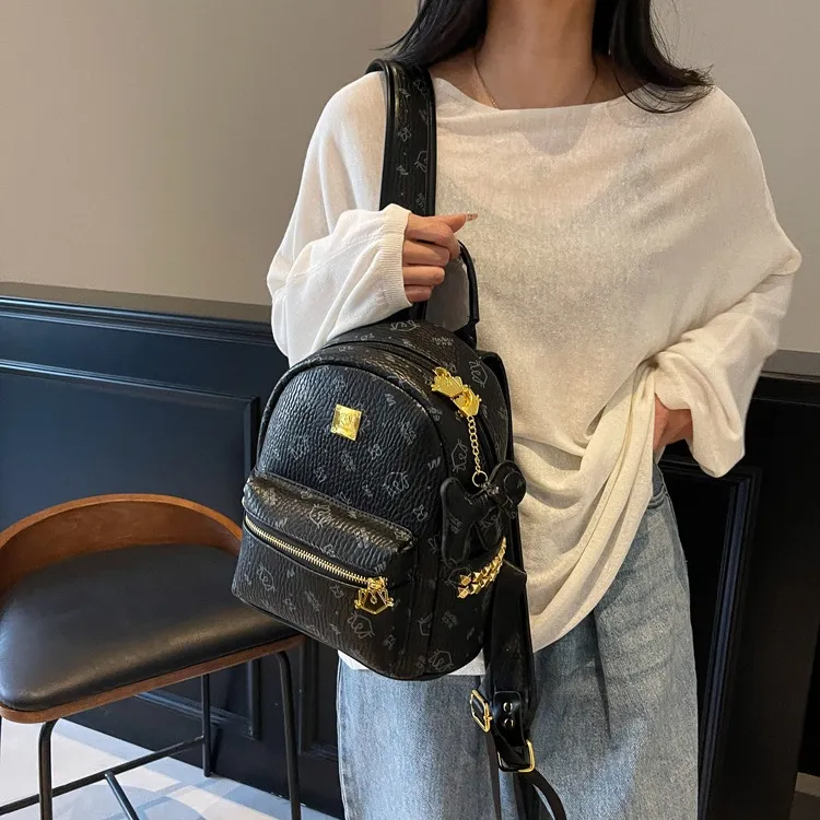 TTaG．baG PU Backpack Regular Women's Black/Pink/Brown/Khaki-13