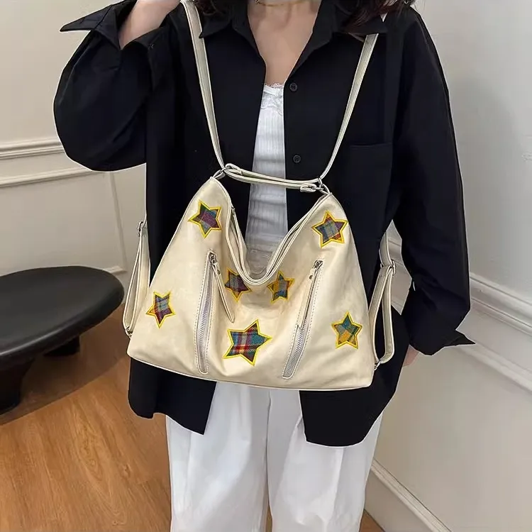 TTaG．baG PU Backpack Regular Women's Green/Blue/Black/White-14